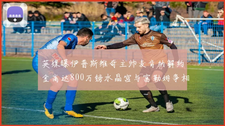英媒曝伊普斯维奇主帅麦肯纳解约金高达800万镑水晶宫与富勒姆争相追逐